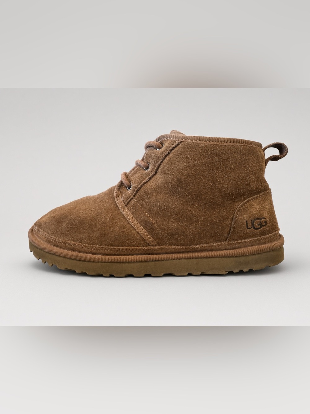 UGG Men’s Neumel Chestnut Suede Chukka Boots 3236 Size 12 Sheepskin Lined